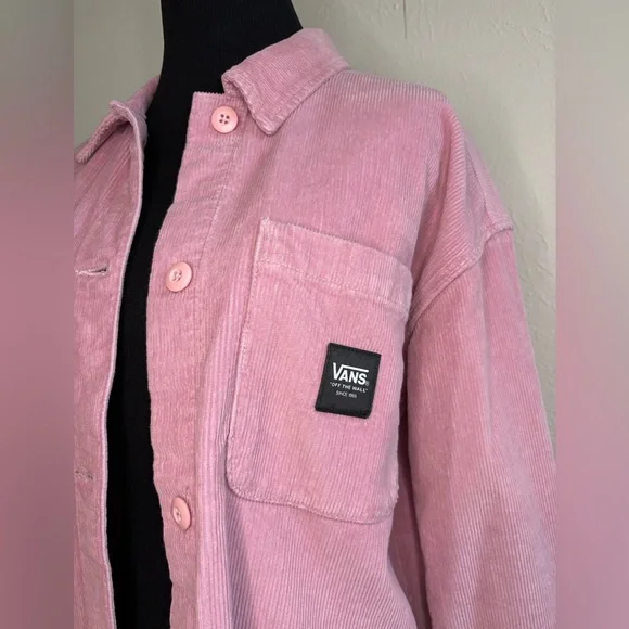 Vans Women's Pink Corduroy Jacket Size Xsmall - Picture 4 of 9